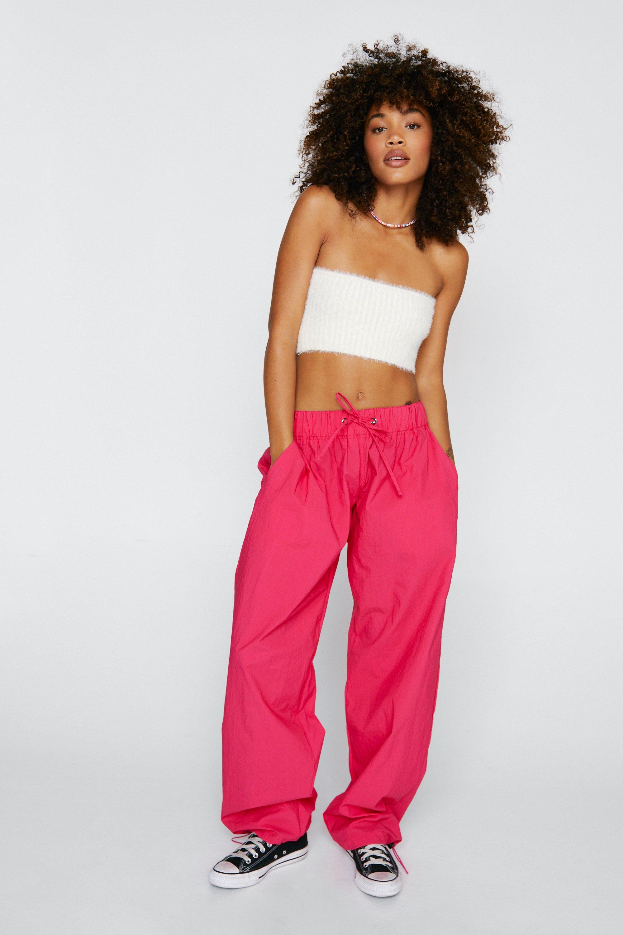 Dark pink cargo store pants